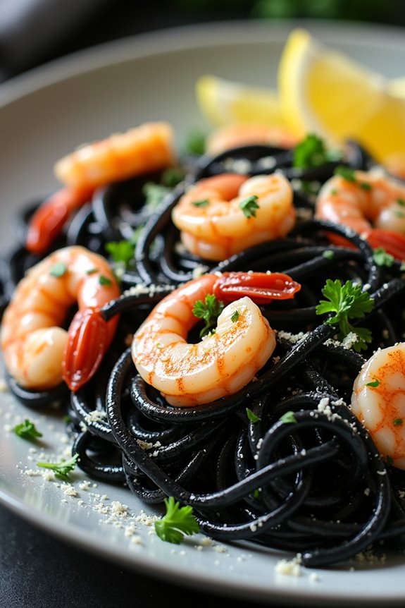 ghostly garlic shrimp pasta