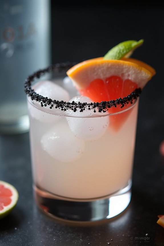 ghostly halloween grapefruit cocktail
