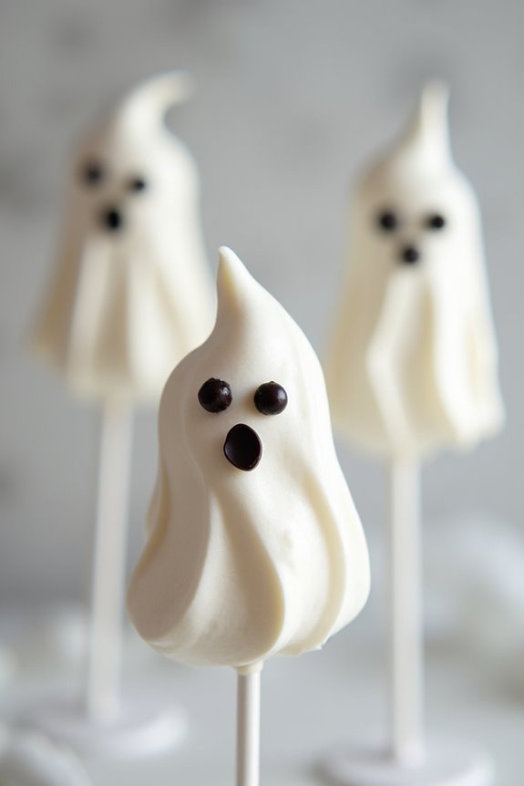 ghostly halloween meringue treats