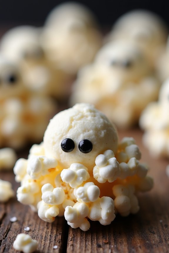 ghostly halloween popcorn treats
