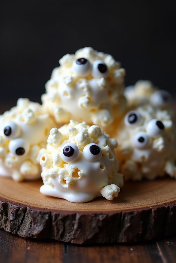 ghostly halloween popcorn treats