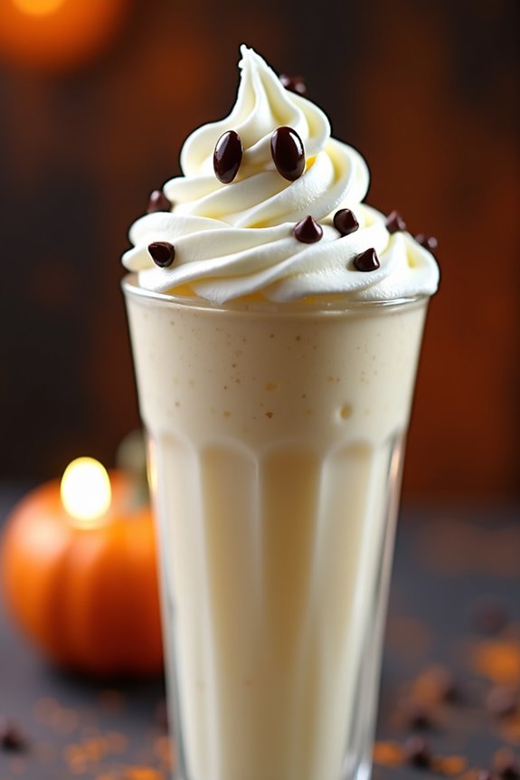 ghostly halloween vanilla milkshake