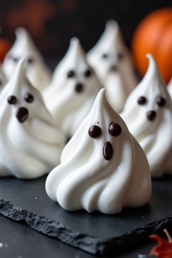 ghostly meringue halloween treats
