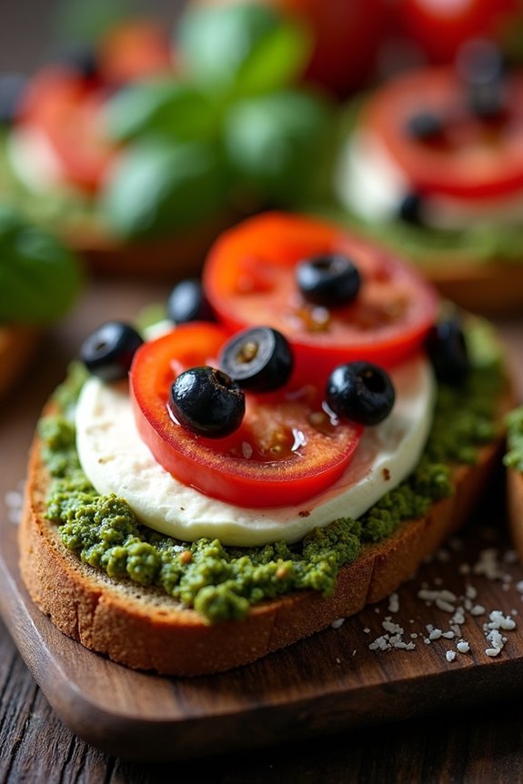 ghostly pesto pumpernickel platter