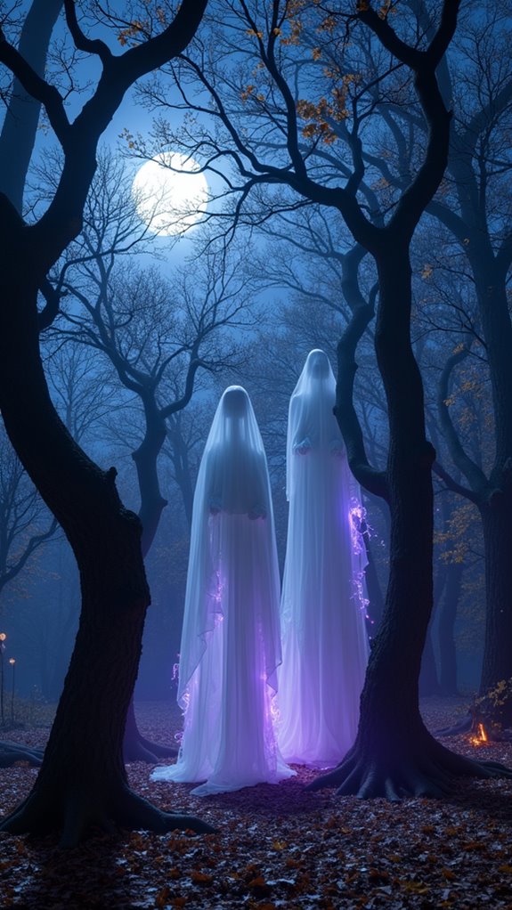 ghostly silhouettes enhance atmosphere