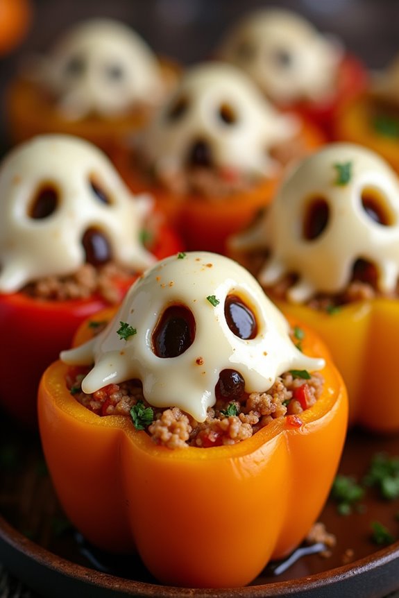 ghostly stuffed peppers recipe