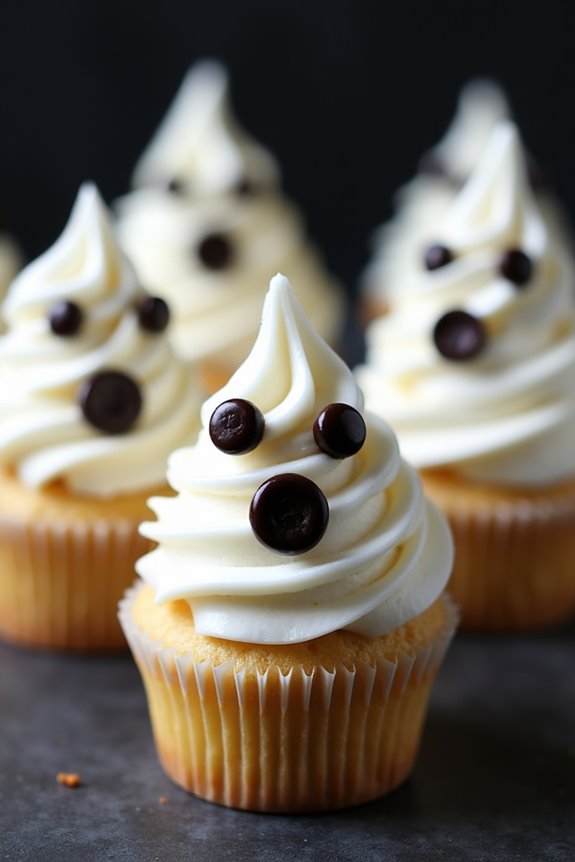 ghostly vanilla cupcakes recipe