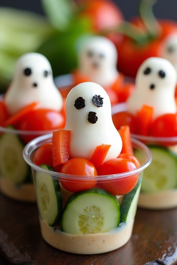 ghostly veggie cups recipe