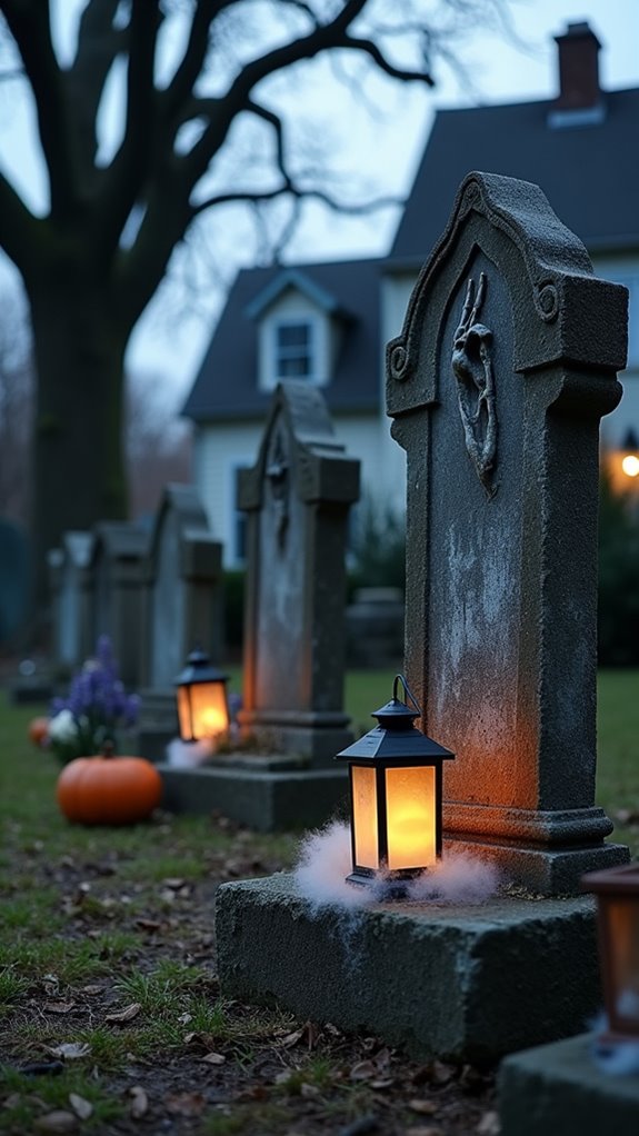 ghoulish diy tombstones creation