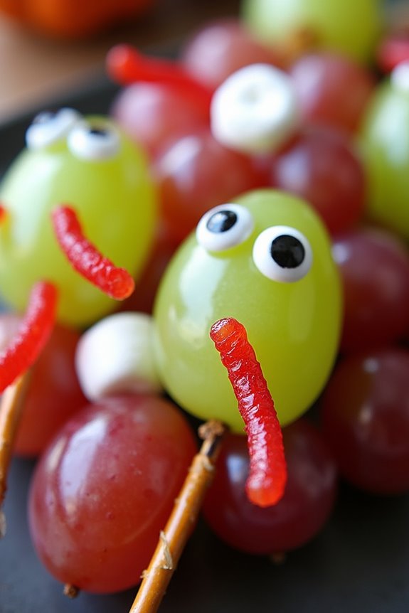 ghoulish grape skewers recipe
