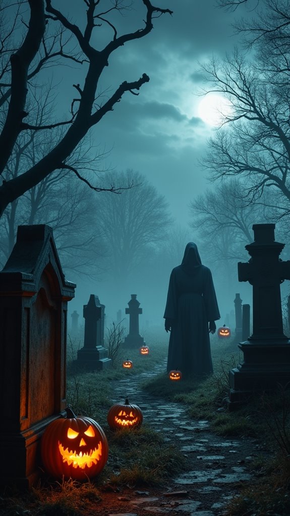 ghoulish graveyard halloween decor