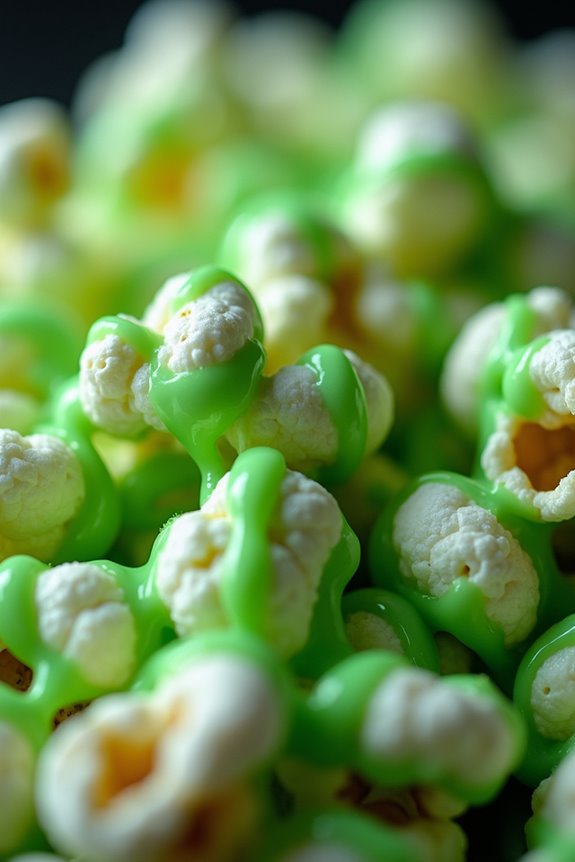 ghoulish green slime popcorn
