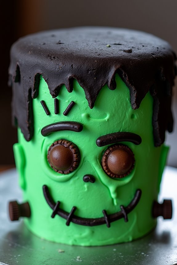 ghoulish halloween monster cake