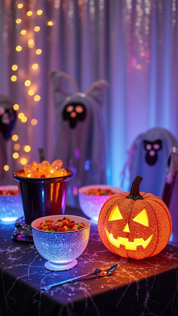 glittering halloween decorations magic