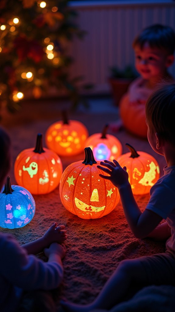 glow in the dark pumpkin decorating
