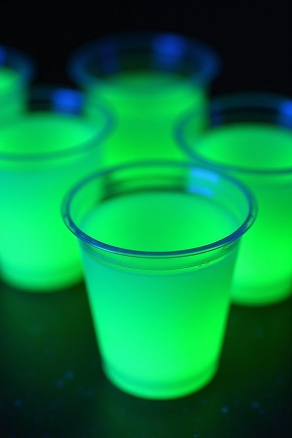 glowing green apple shots