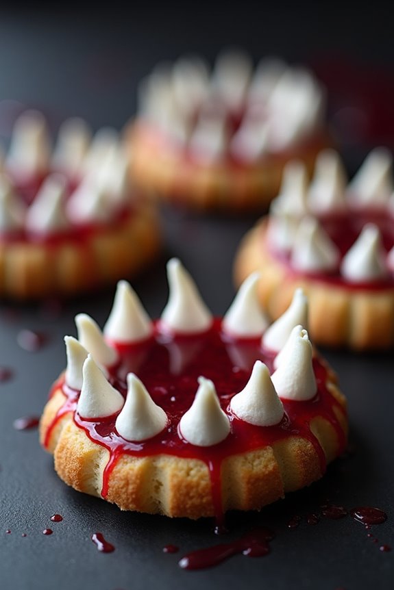 gory goodness vampire teeth cookies