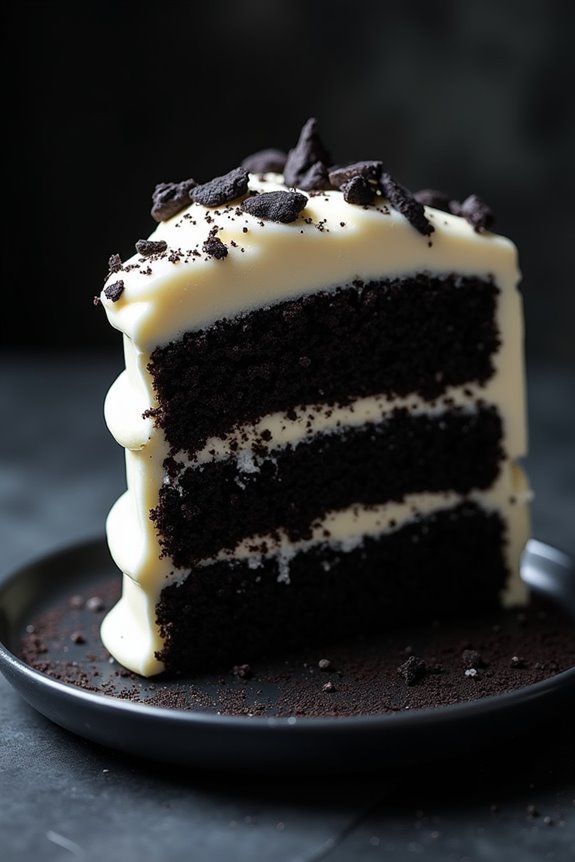 gothic black velvet cake