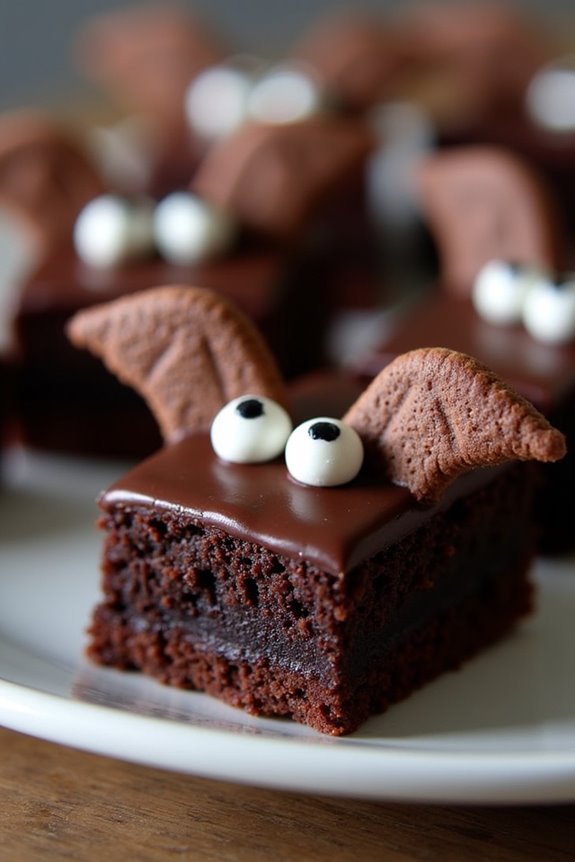 halloween batty brownie bites