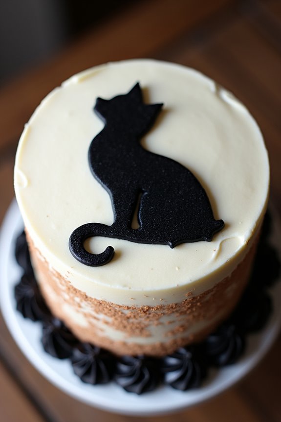 halloween black cat cake