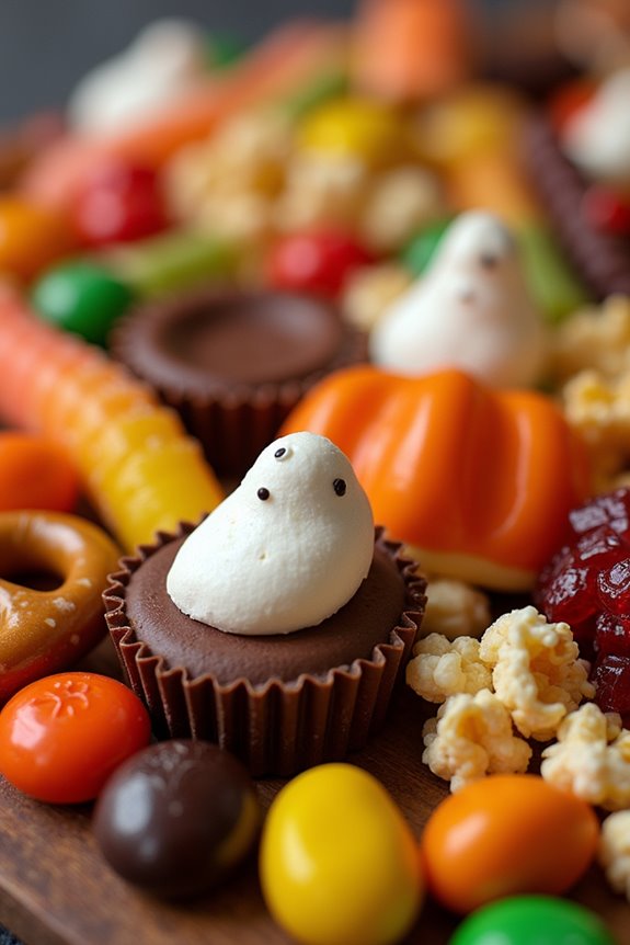halloween candy charcuterie board