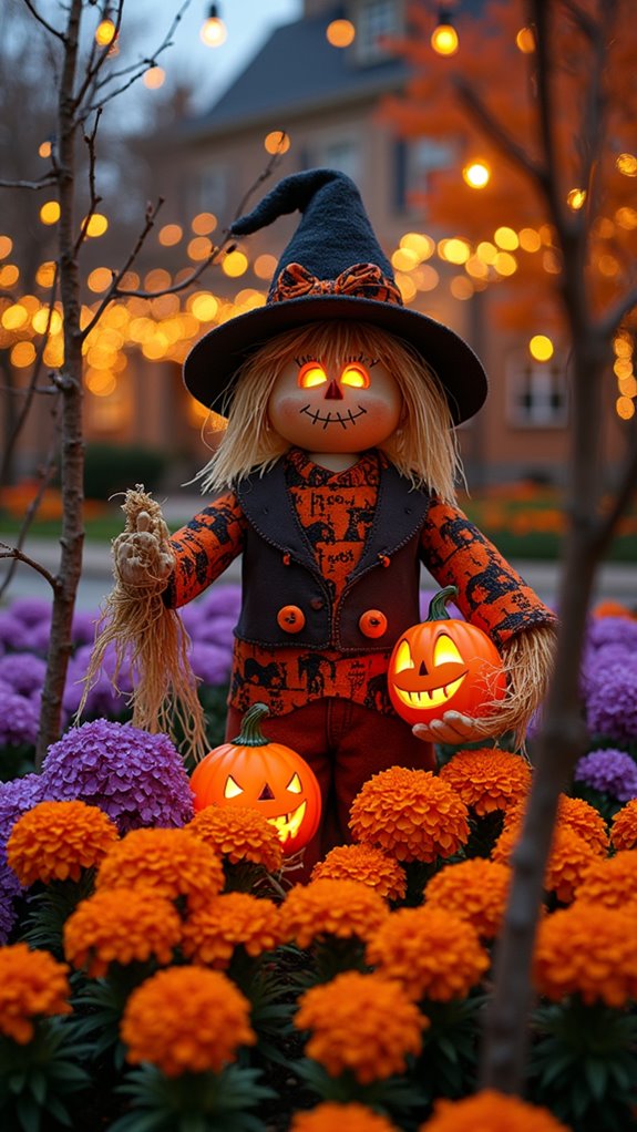 halloween flower beds decoration