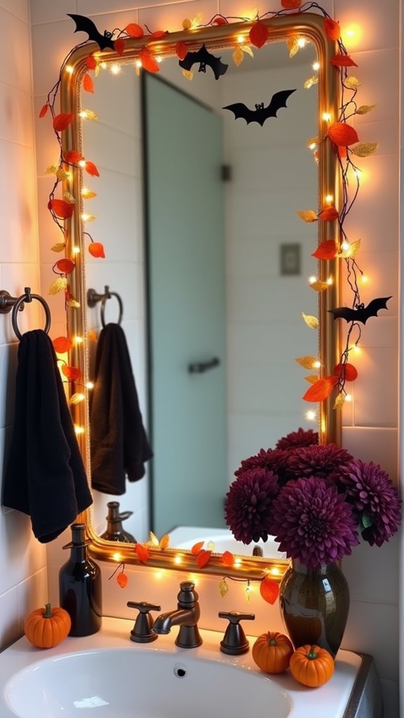 halloween mirror decorations ideas