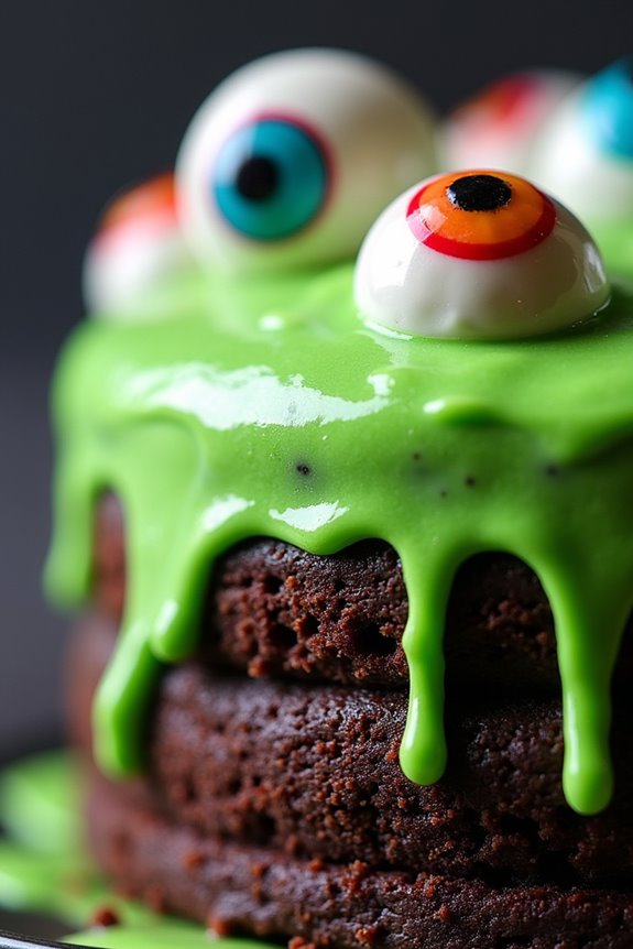 halloween monster eyeball cake