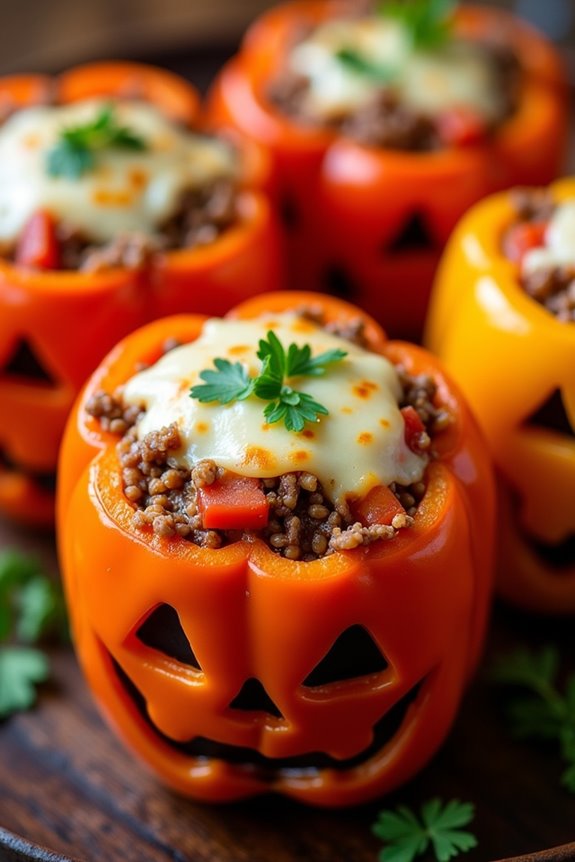 halloween stuffed bell peppers