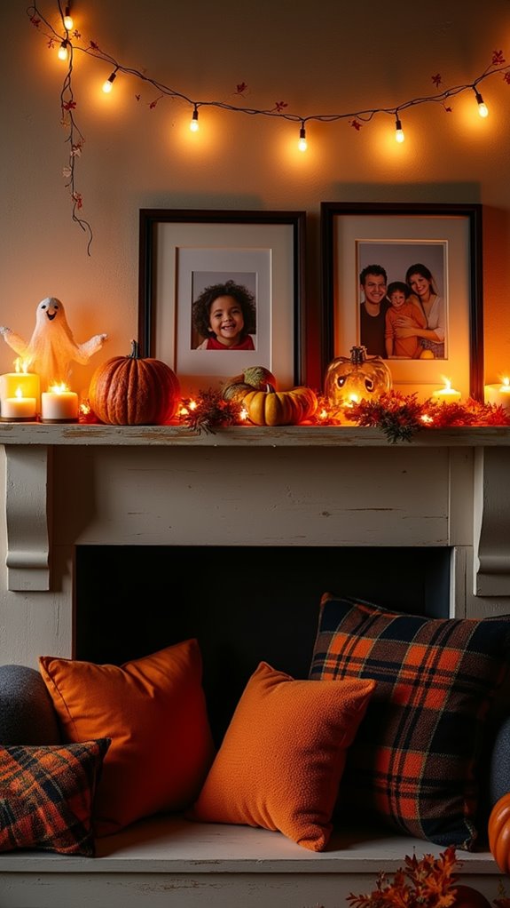 halloween themed family photo display