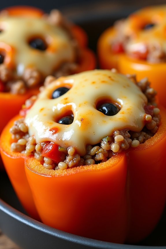 halloween themed stuffed peppers recipe