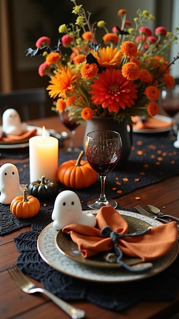 halloween themed table decorations