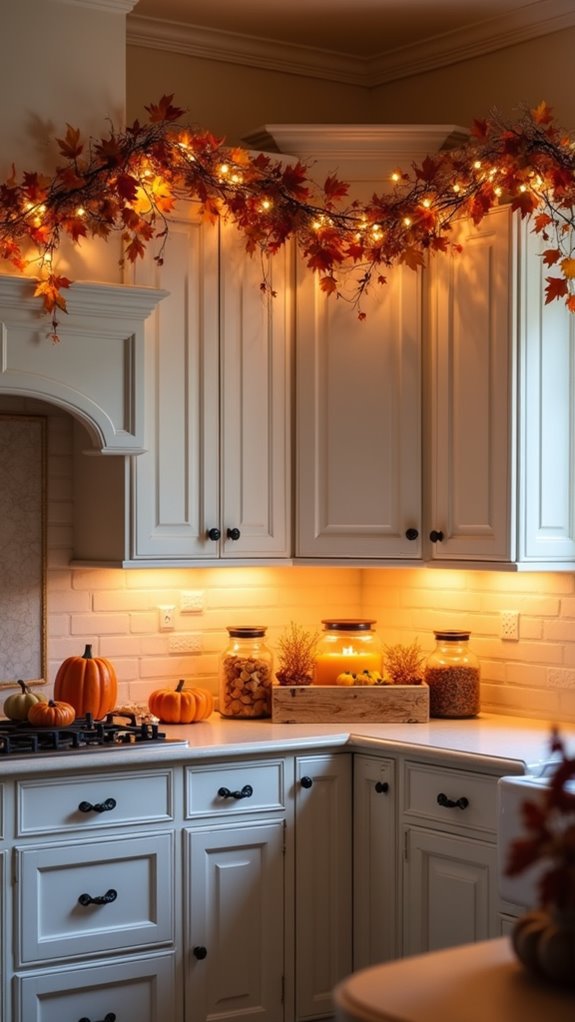 hang colorful halloween garlands