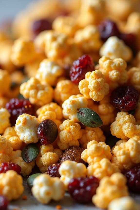 harvest pumpkin popcorn mix