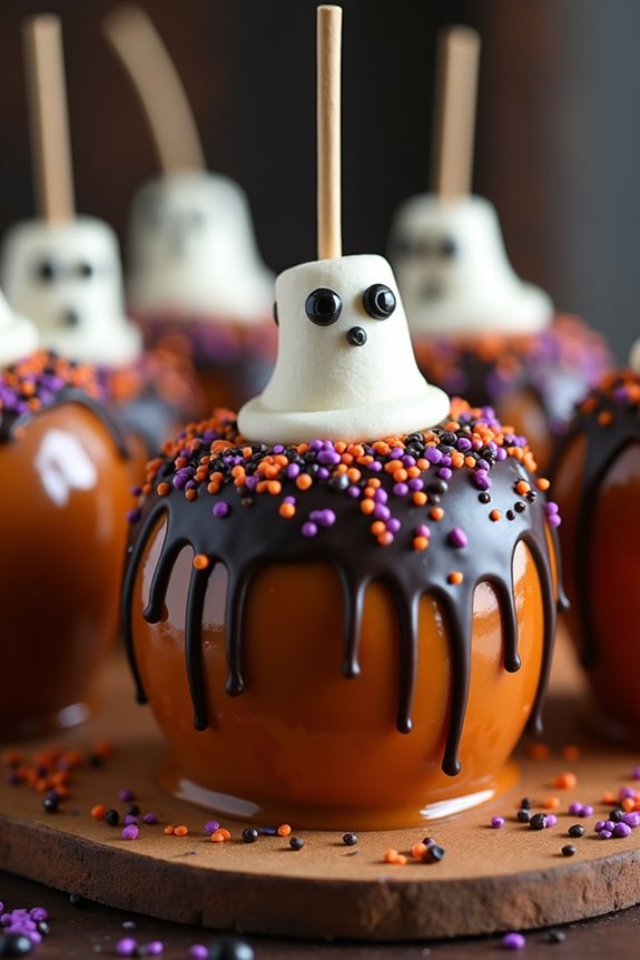 haunted caramel apple treats