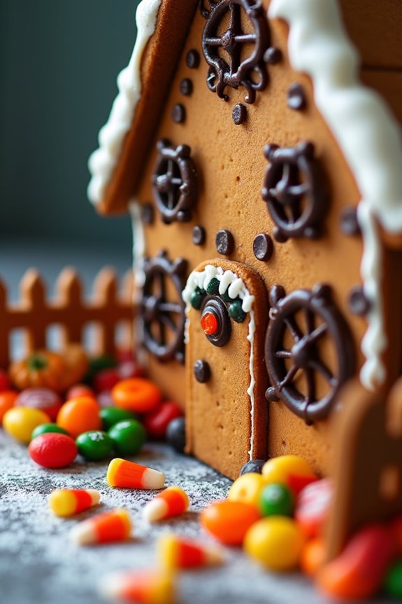 haunted gingerbread house creation
