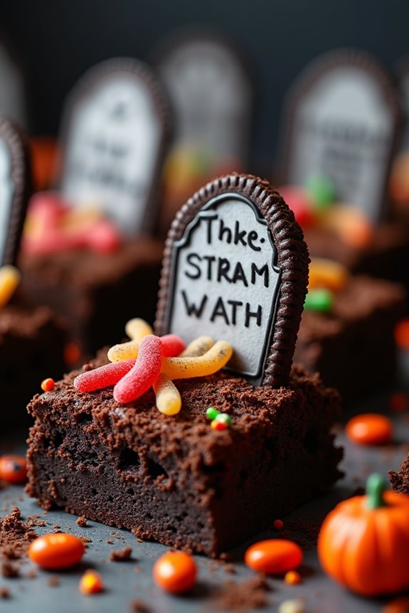 haunted graveyard brownies recipe