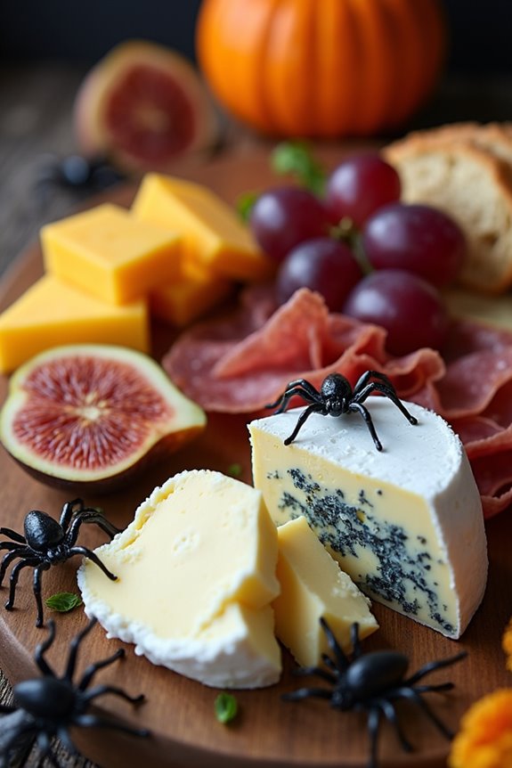 haunted halloween cheese board