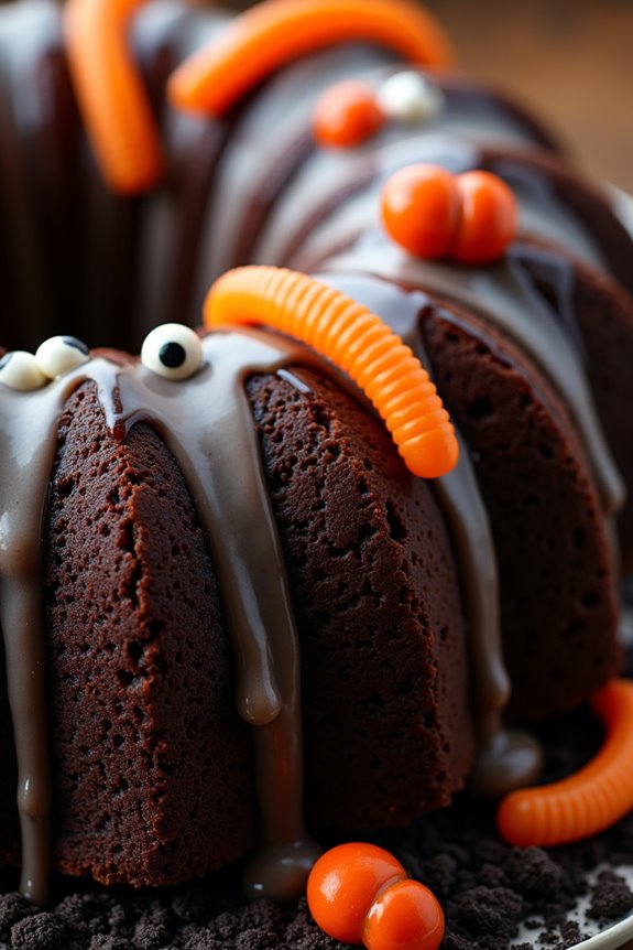 haunted house bundt cake