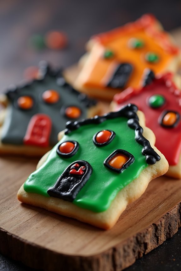 haunted house cookie decorating