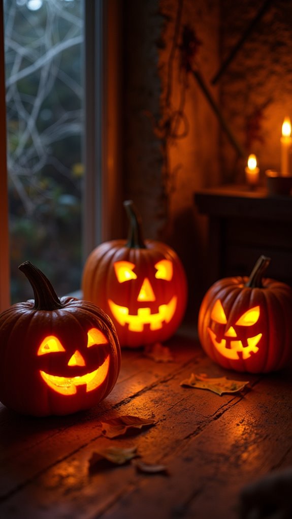 haunted house jack o lantern scene