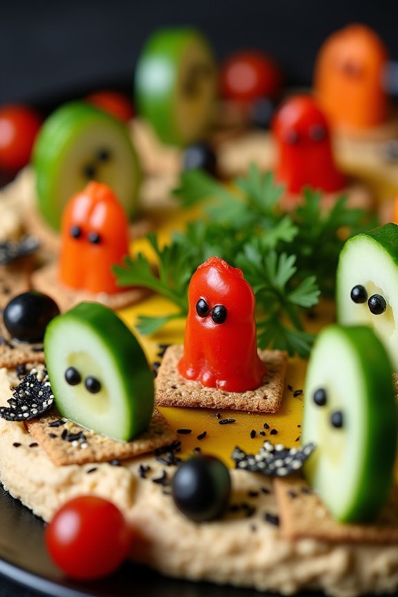 haunted hummus halloween appetizer