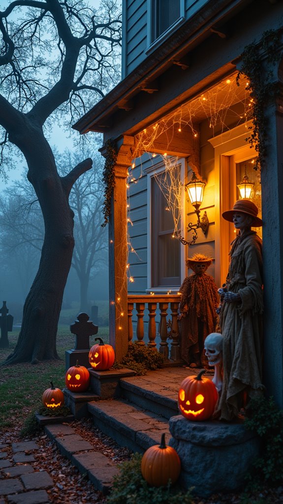haunted porch graveyard decor