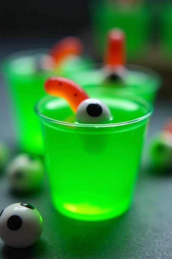 haunting honeydew jello shots