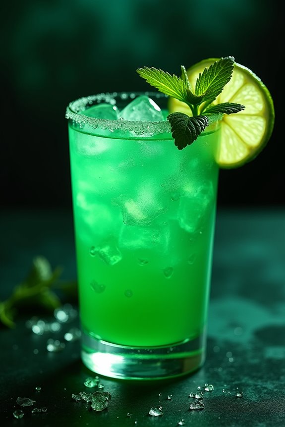 hauntingly good green cocktail