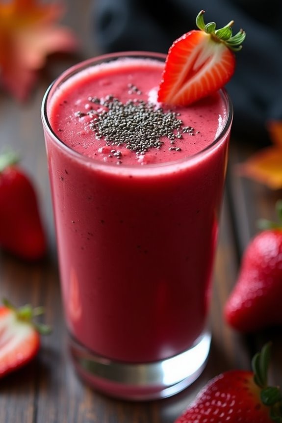 healthy halloween blood smoothie