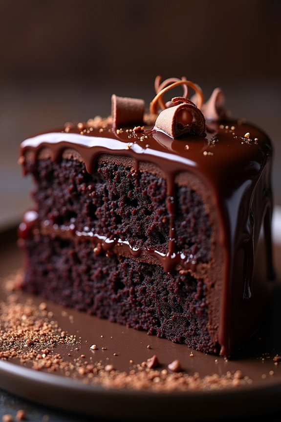 indulgent red wine cake