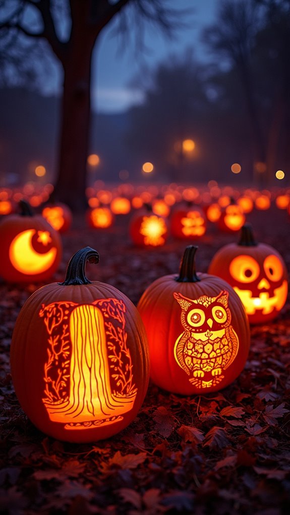 interactive spooky pumpkin decor