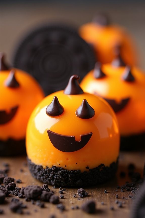 jack o lantern cheesecake treats