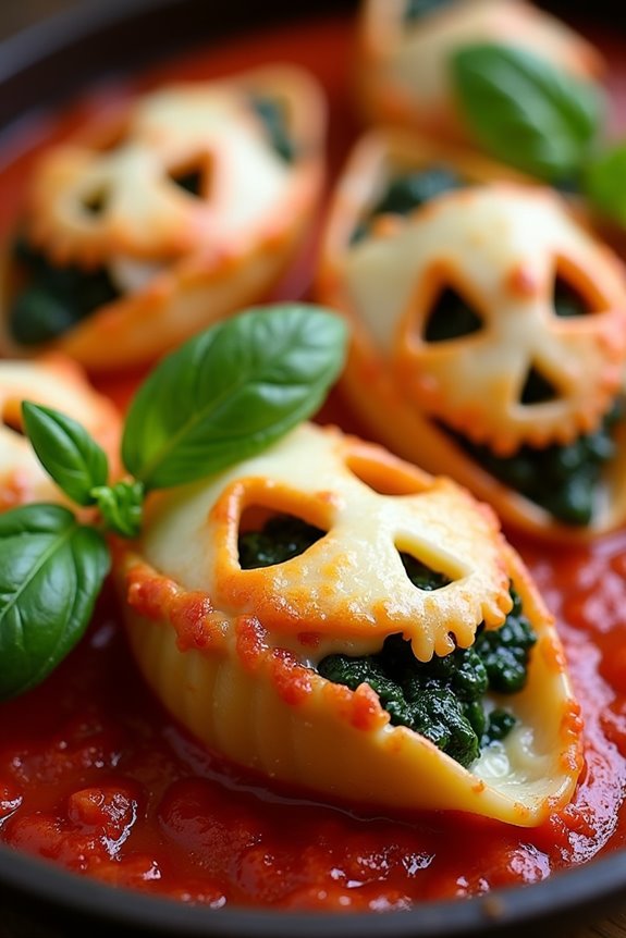 jack o lantern stuffed shells recipe